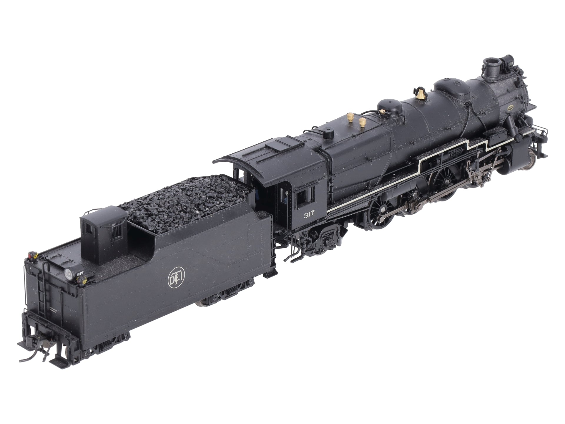 Broadway Limited 4048 HO DT&I 2-8-2 Steam Locomotive & Tender #317 DC/DCC