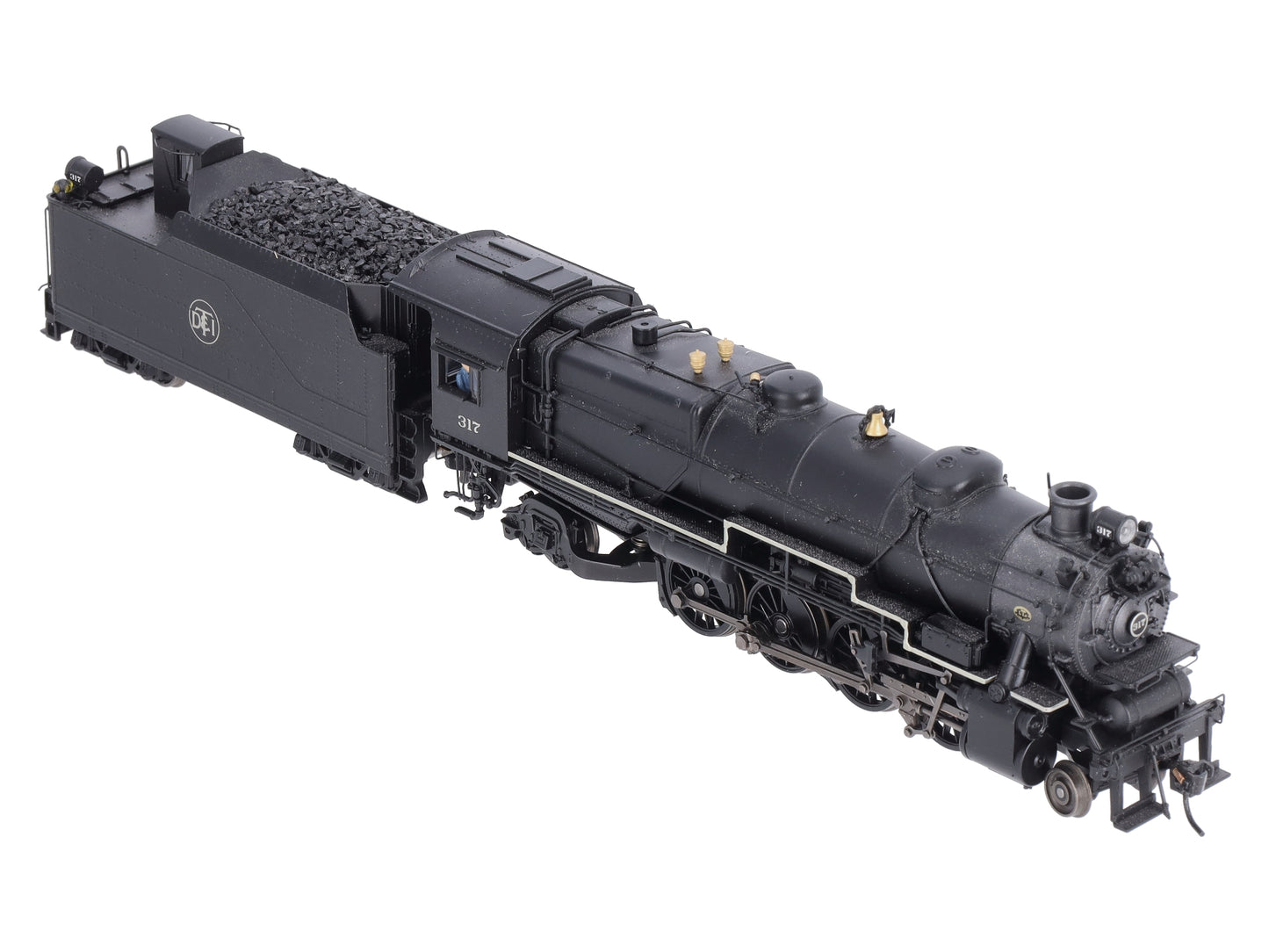 Broadway Limited 4048 HO DT&I 2-8-2 Steam Locomotive & Tender #317 DC/DCC