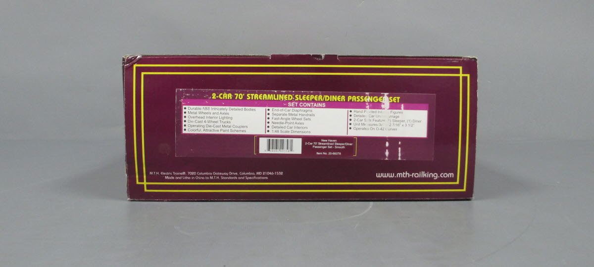 MTH 20-66078 O NH 70' Streamlined Smoothside Sleeper/Diner Set