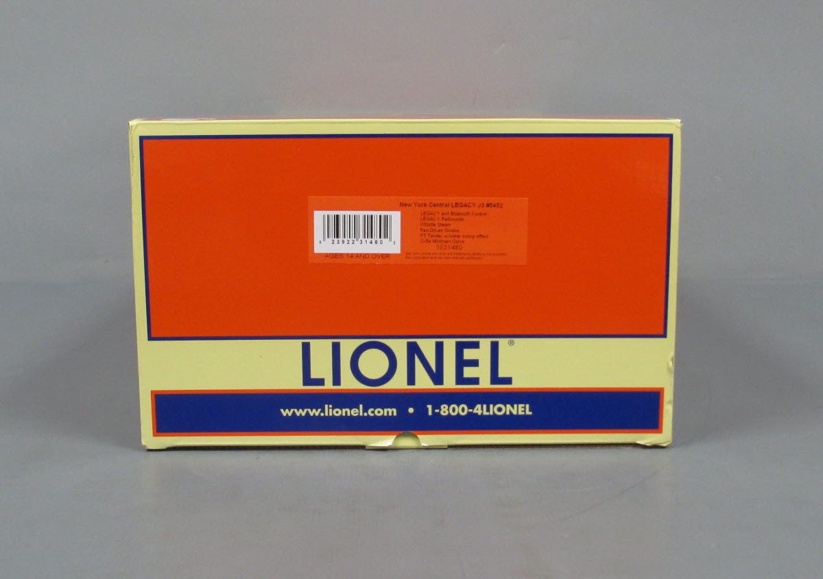 Lionel 1931480 O New York Central LEGACY J3A Steam Locomotive & Tender #5452
