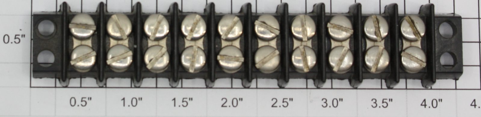 Acme 20-10 10-Position Dual Row Screw Terminal Electric Barrier Strip