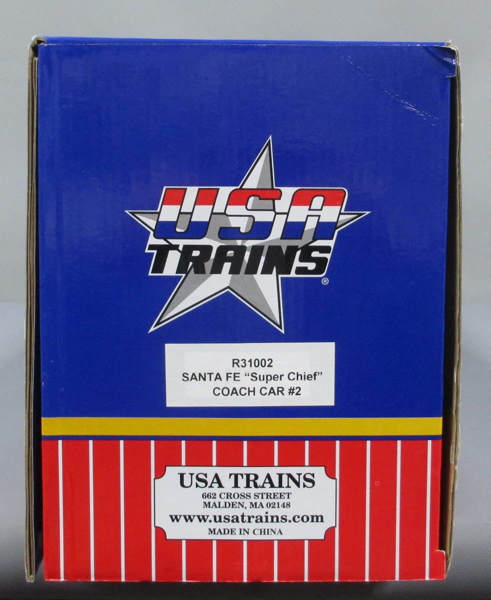 USA Trains R31002 G Santa Fe "Super Chief" Coach #2 - Stainless Steel