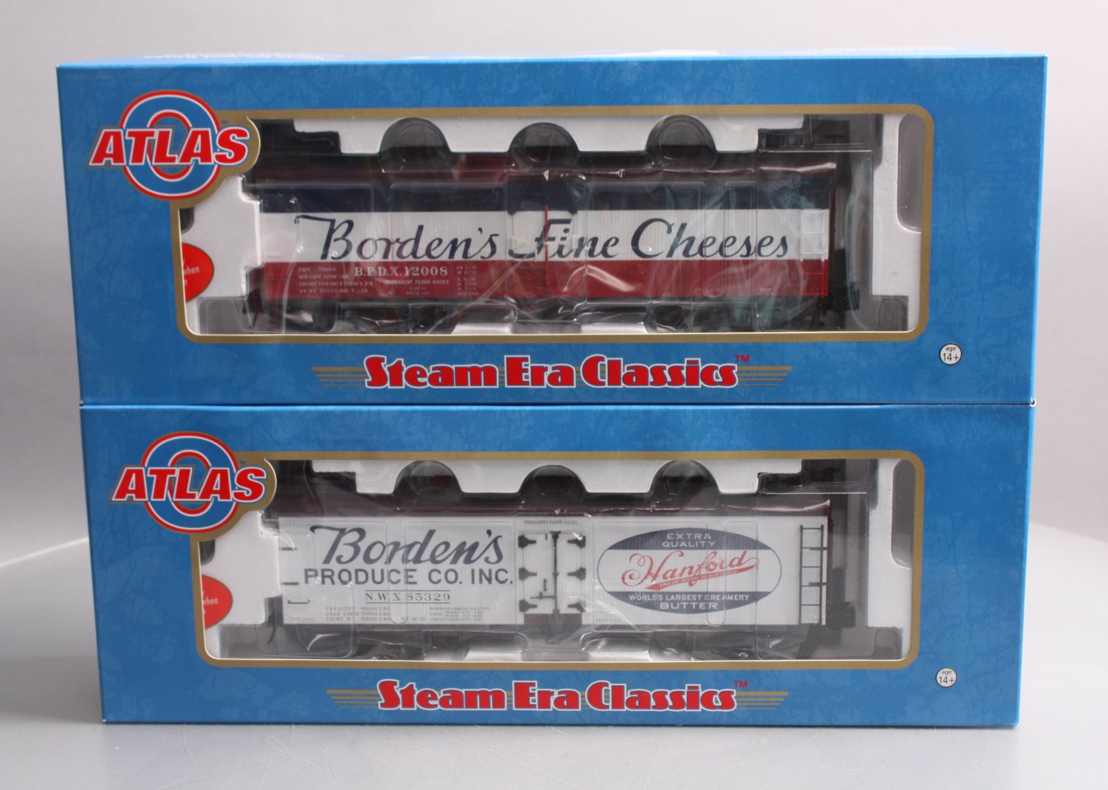 Atlas 8090 O Borden's 40' Wood Reefer Cars (Set of 2) - 3-Rail