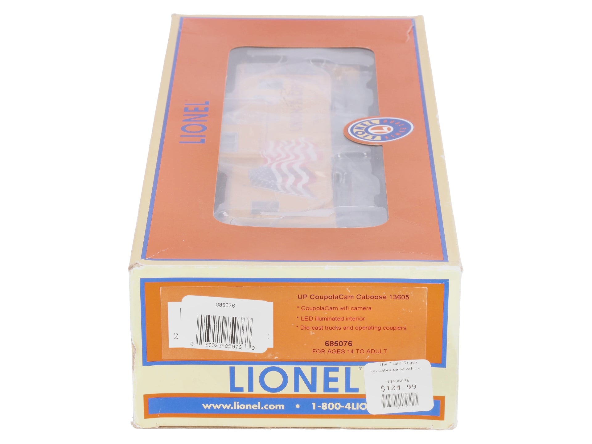 Lionel 6-85076 O Union Pacific Wide Vision Caboose wth Camera #13605