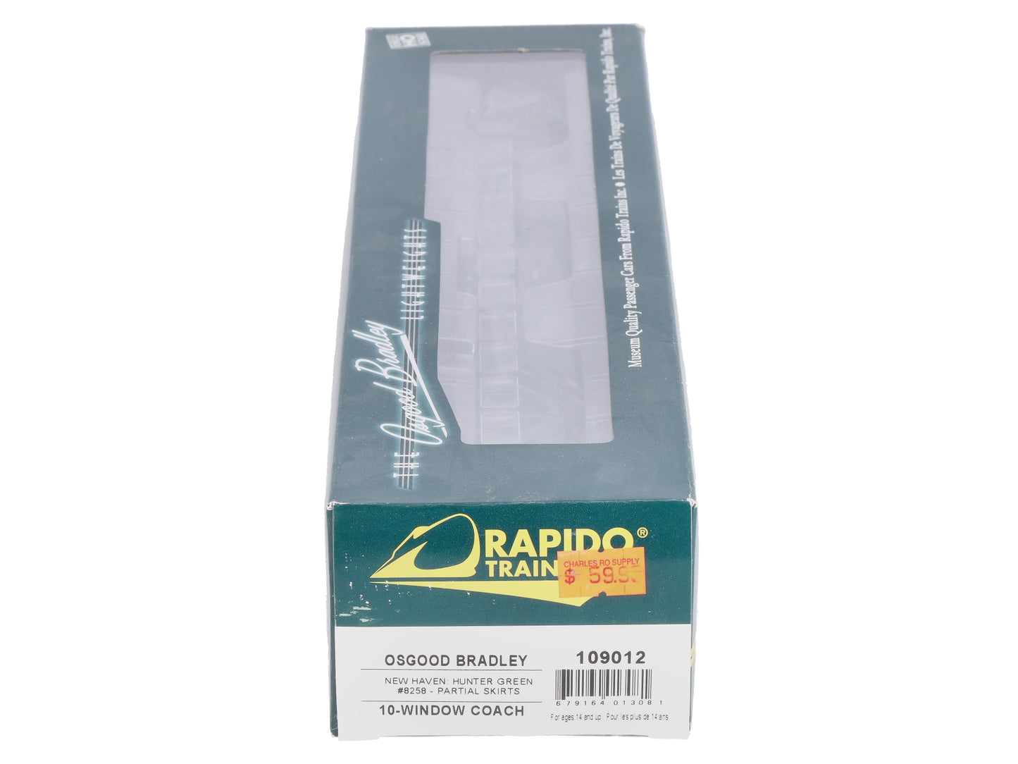 Rapido Trains 109012 HO New Haven 10-Window Coach Phase II #8258