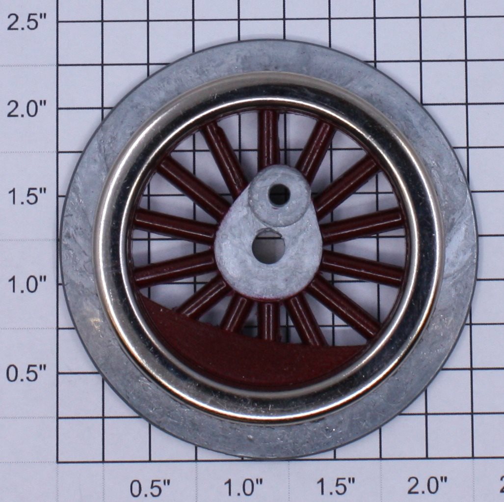 American Flyer Ives 4694-1 Red Spoked 2-3/8