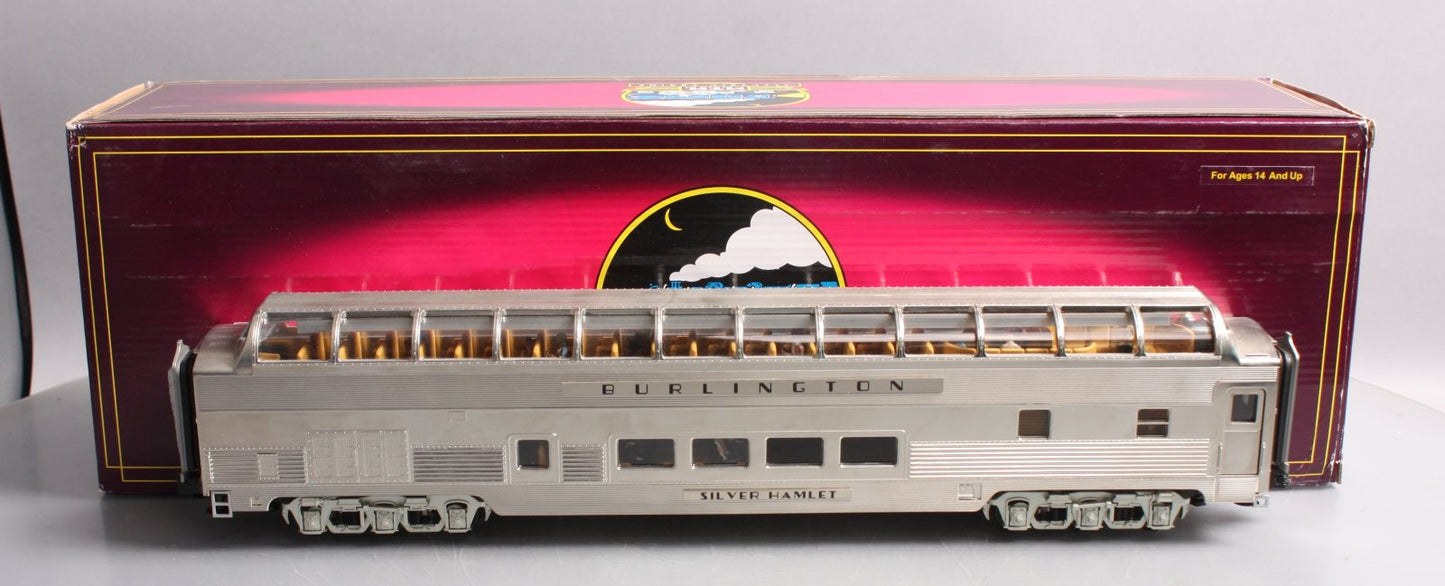 MTH 20-67133 Burlington 70’ Full Length Vista Dome Car (Ribbed)
