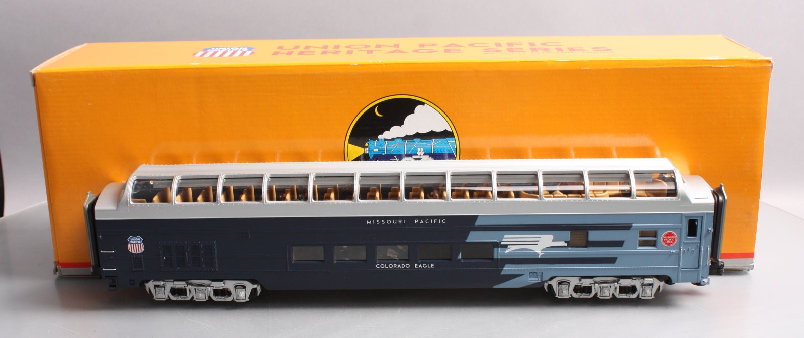 MTH 20-67141 Missouri Pacific 70’ ABS Full Length Vista Dome Passenger Car V2