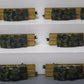MTH 20-90361 O Gauge TTX 60' Flat Cars w/Abrams M1a Tank Loads 6-Car Set