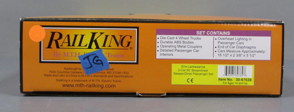 MTH 30-67639 O Erie Lackawanna 60' Stream Sleeper/Diner #769