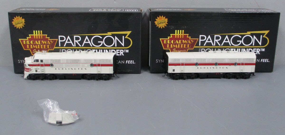 Broadway Limited 4821 HO CB&Q F3 A/B Diesel Locomotive Set w/ DC/DCC/Sound