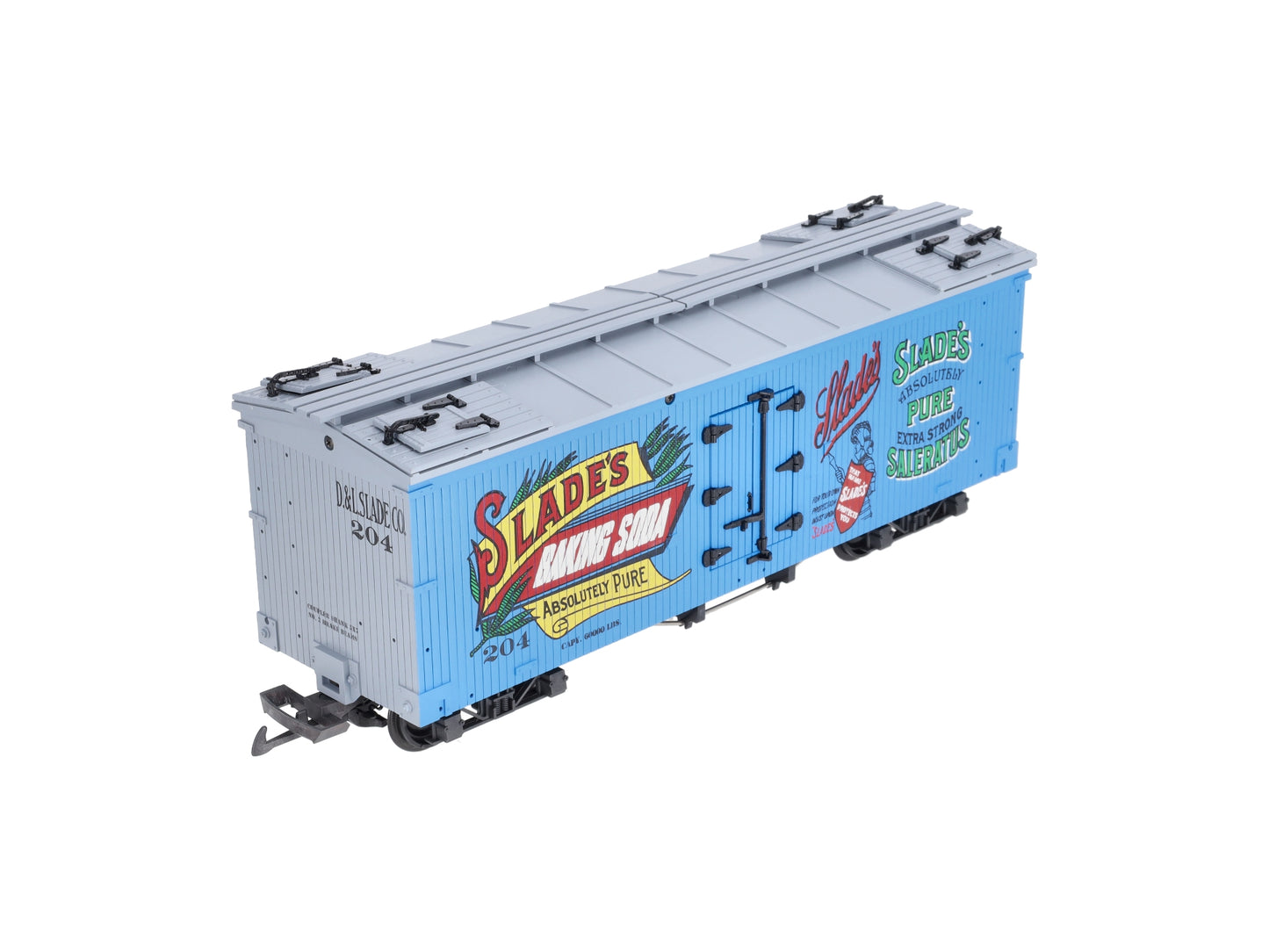 USA Trains R16481 G Slades Baking Soda U.S. Refrigerator Cars (Blue/Gray)