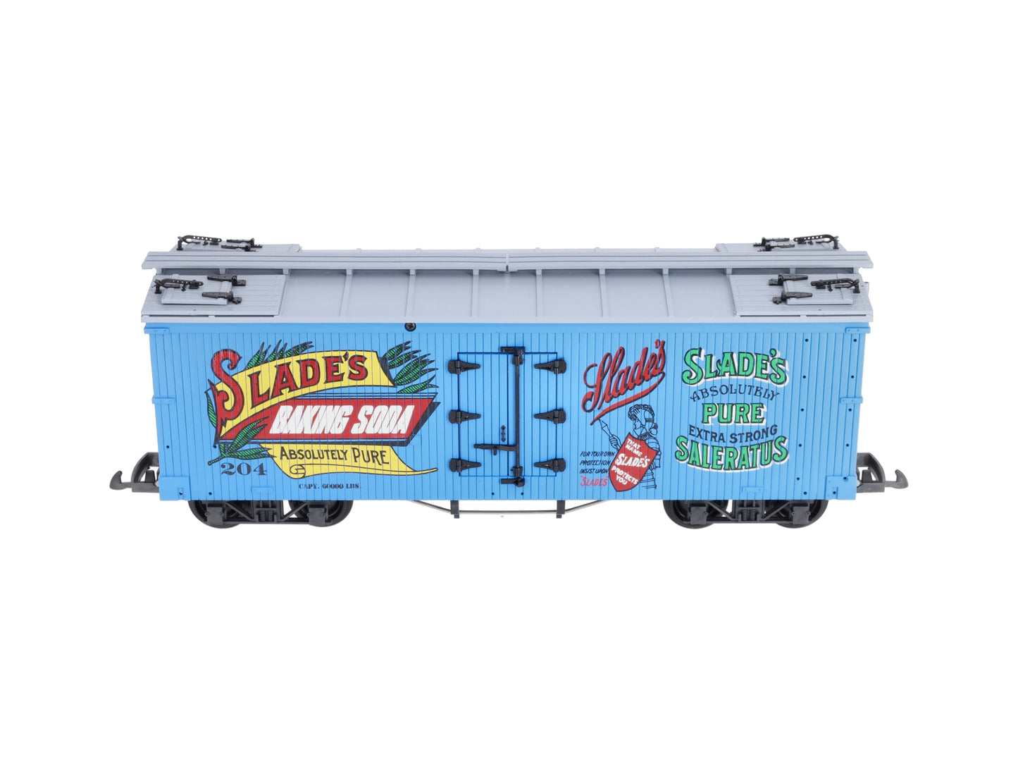 USA Trains R16481 G Slades Baking Soda U.S. Refrigerator Cars (Blue/Gray)