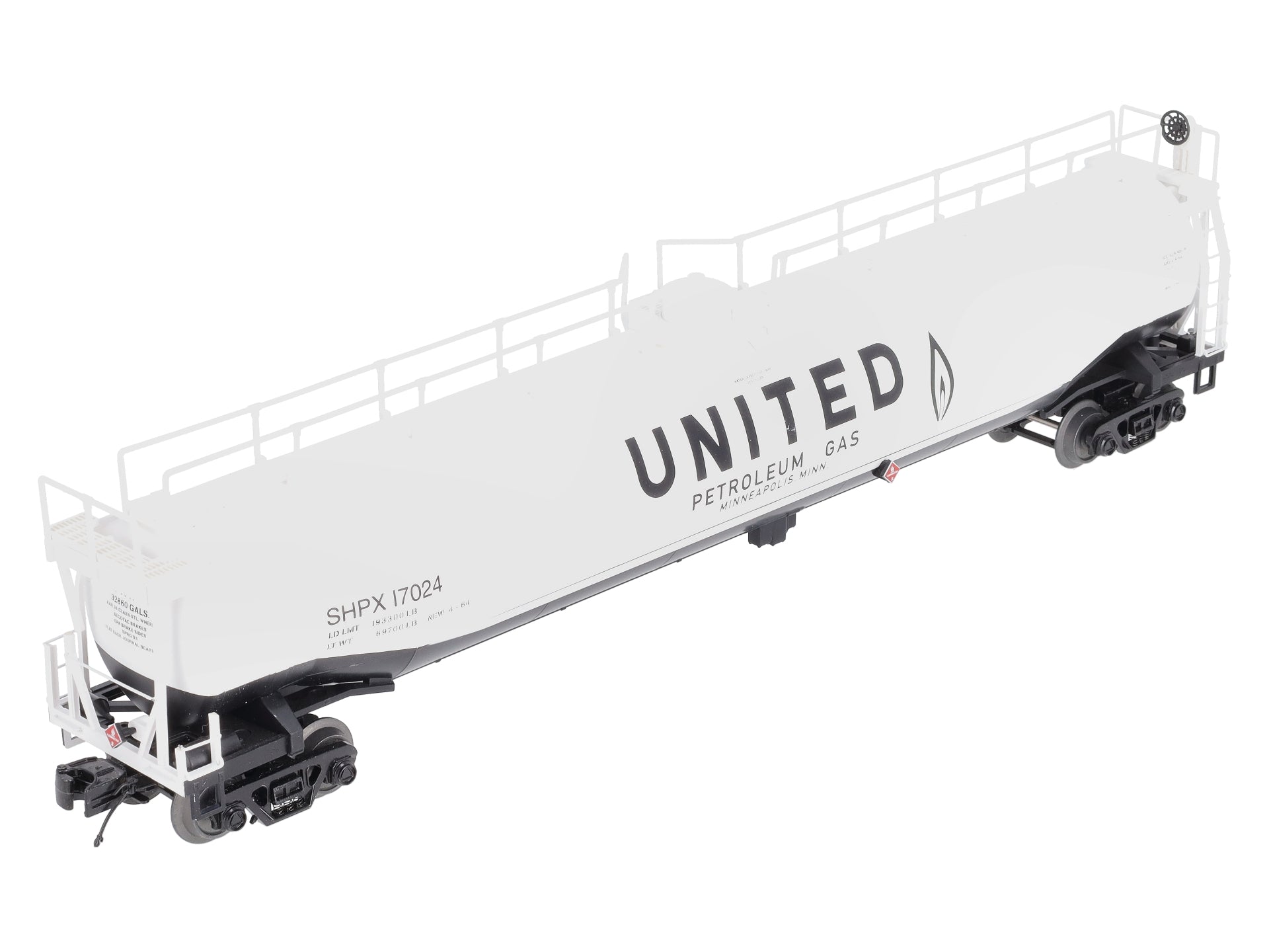 MTH 20-96807 O United 33K Gallon Tank Car #17024