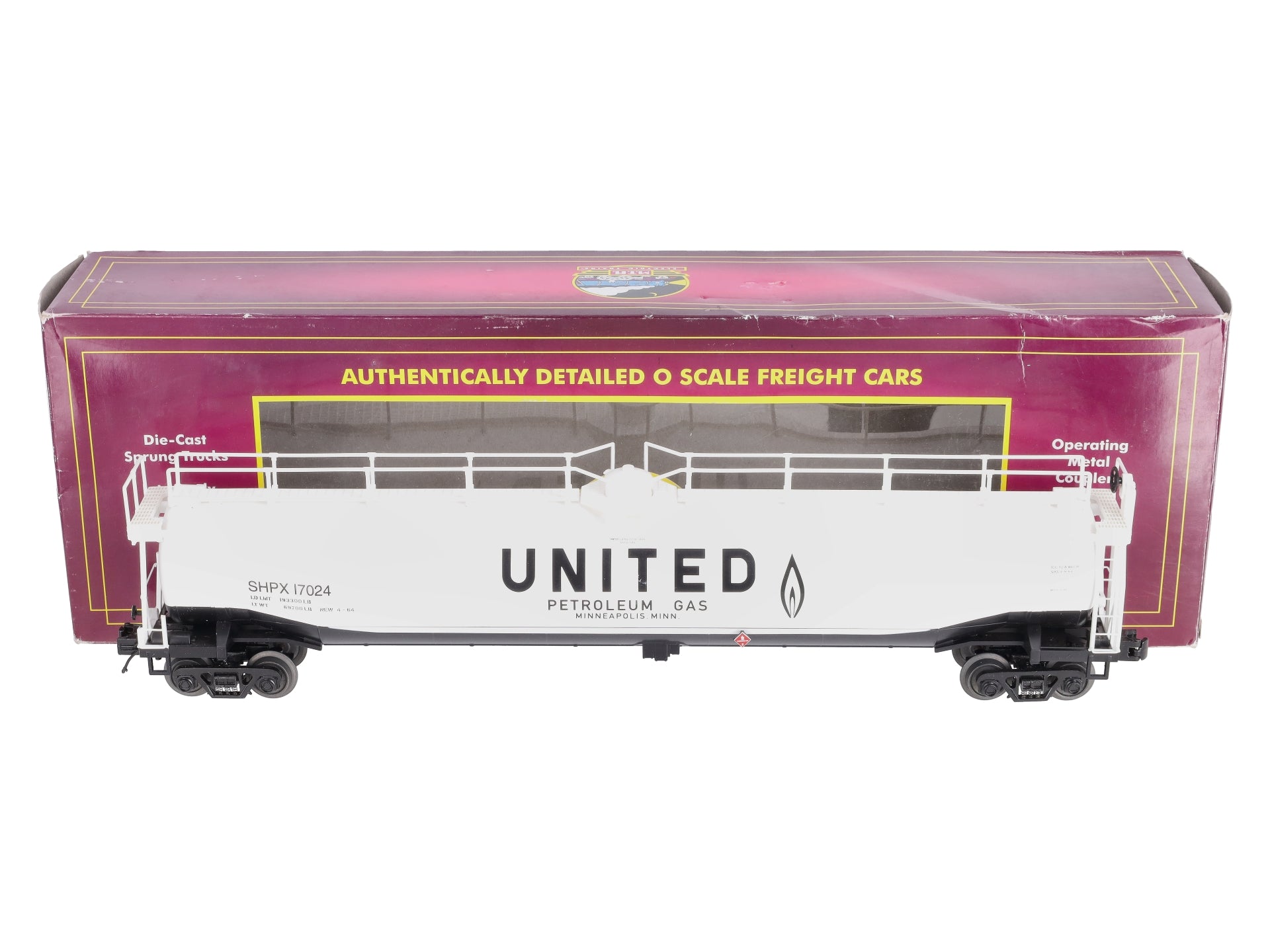 MTH 20-96807 O United 33K Gallon Tank Car #17024