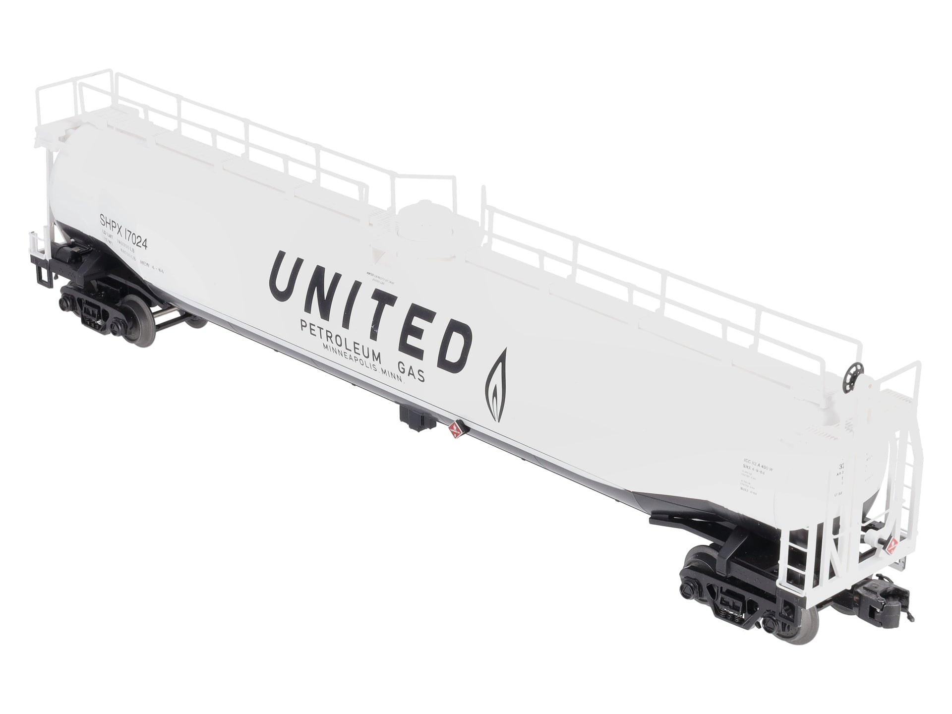 MTH 20-96807 O United 33K Gallon Tank Car #17024