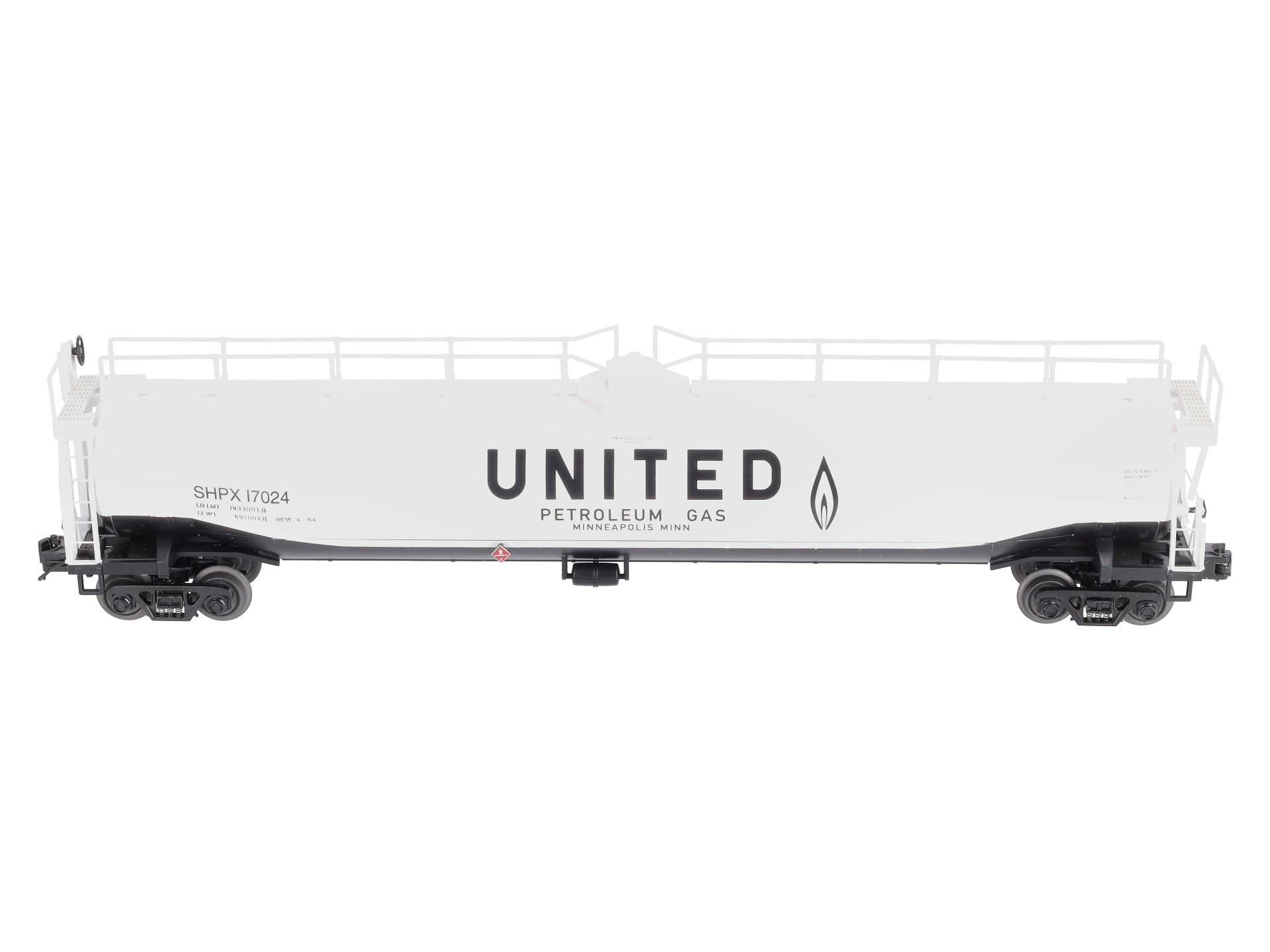 MTH 20-96807 O United 33K Gallon Tank Car #17024