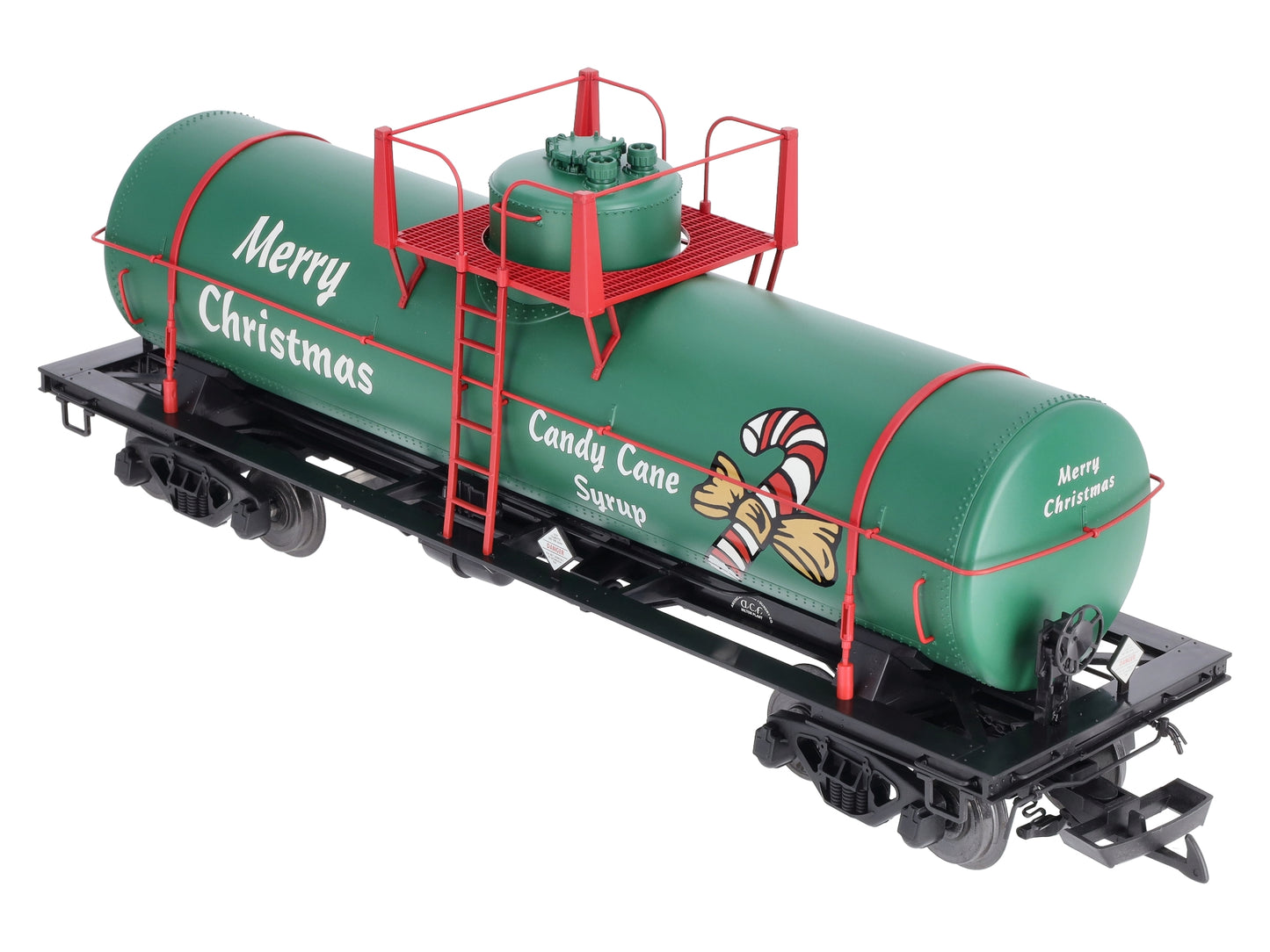 USA Trains 15126 G Christmas 10,000-Gallon Single Dome Tank Car - Metal Wheels