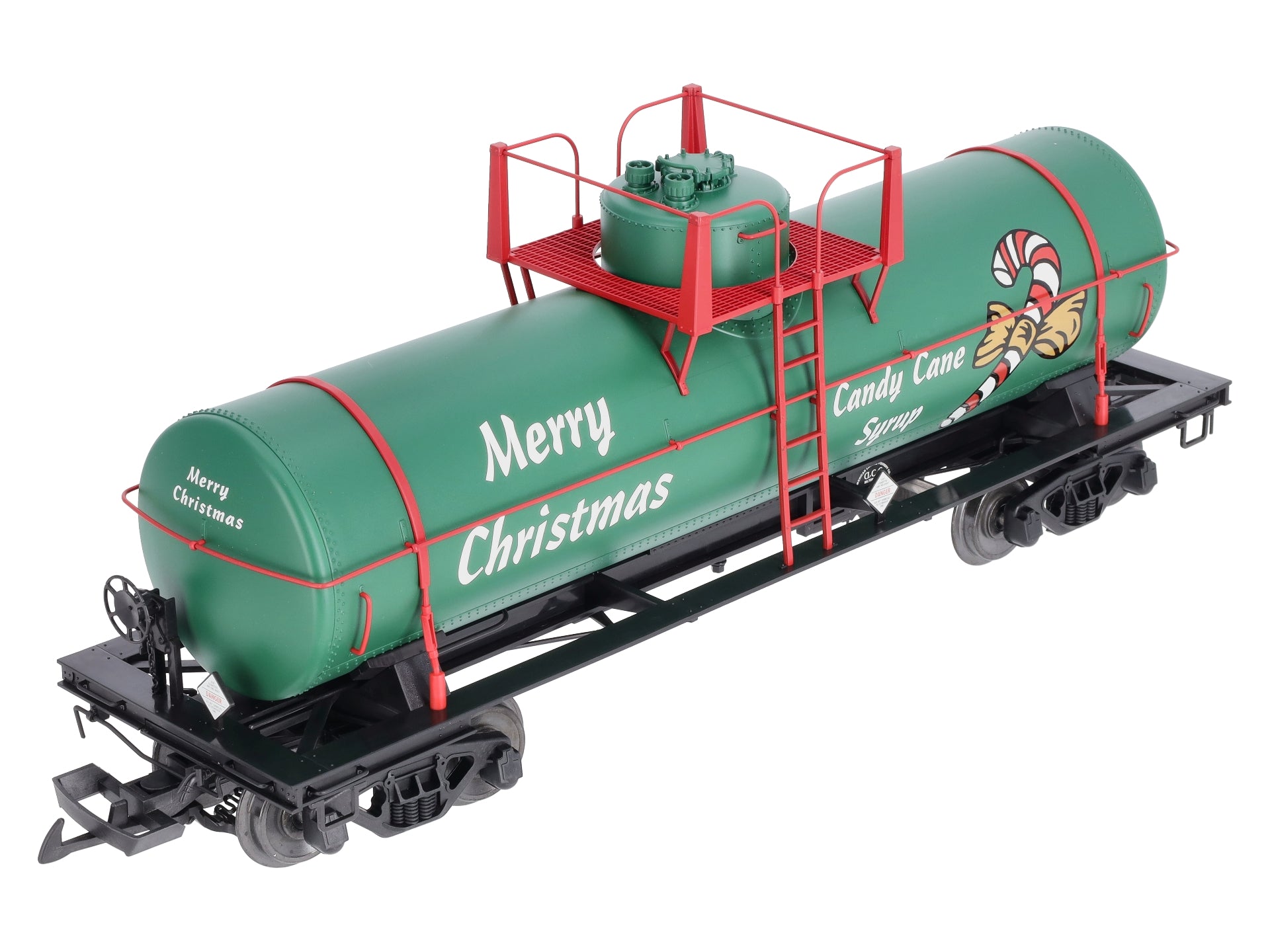 USA Trains 15126 G Christmas 10,000-Gallon Single Dome Tank Car - Metal Wheels