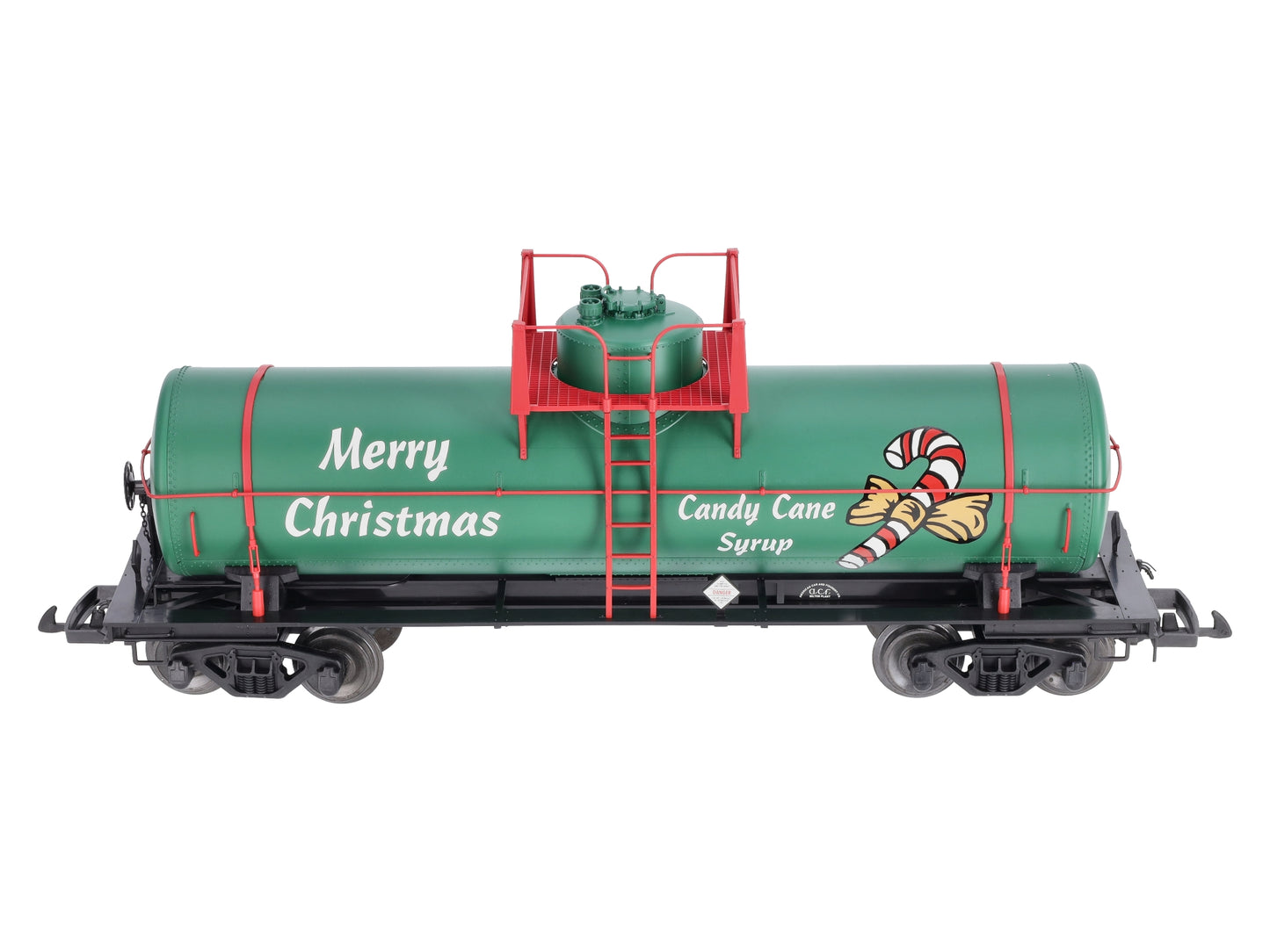 USA Trains 15126 G Christmas 10,000-Gallon Single Dome Tank Car - Metal Wheels
