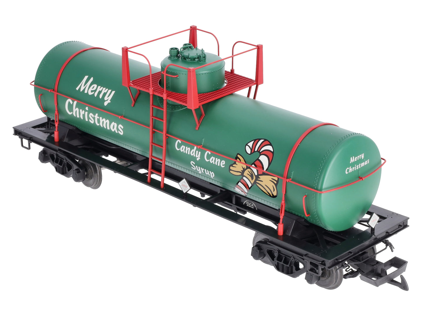 USA Trains 15126 G Christmas 10,000-Gallon Single Dome Tank Car - Metal Wheels