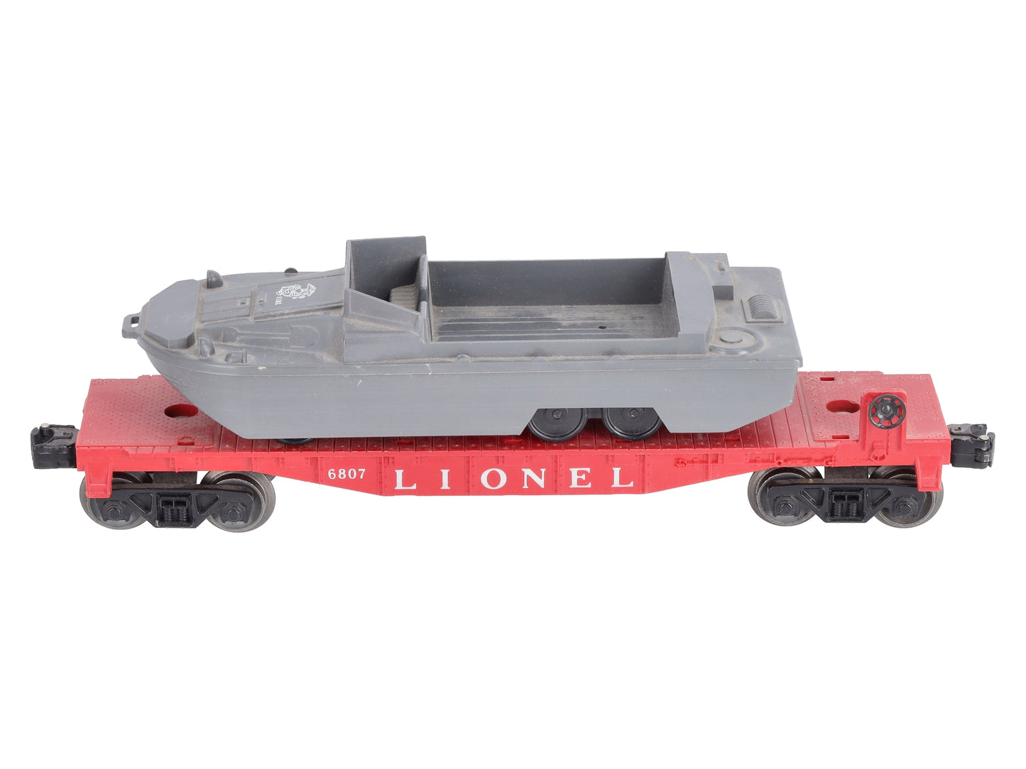 Lionel 6807 Vintage O USMC Flatcar w/ DUCK Boat