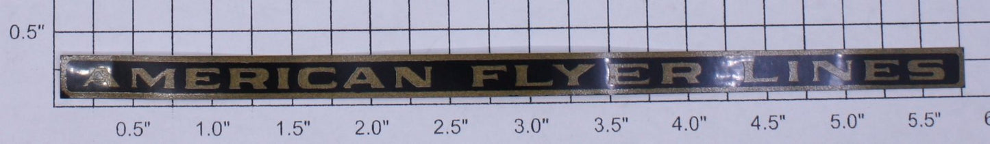 American Flyer 4331-10 Black/Gold "American Flyer Lines" Decal