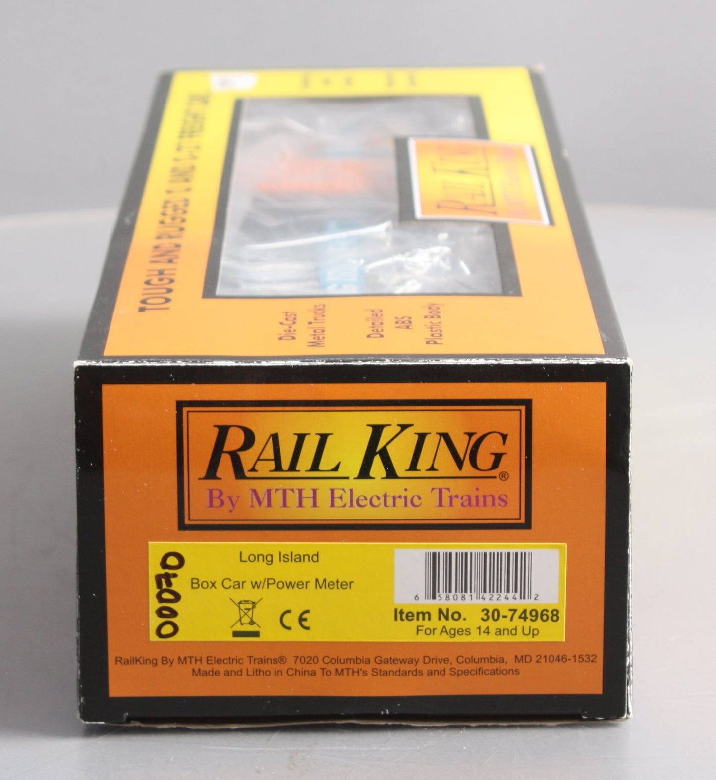 MTH 30-74968 O Long Island Box Car with Power Meter #W750