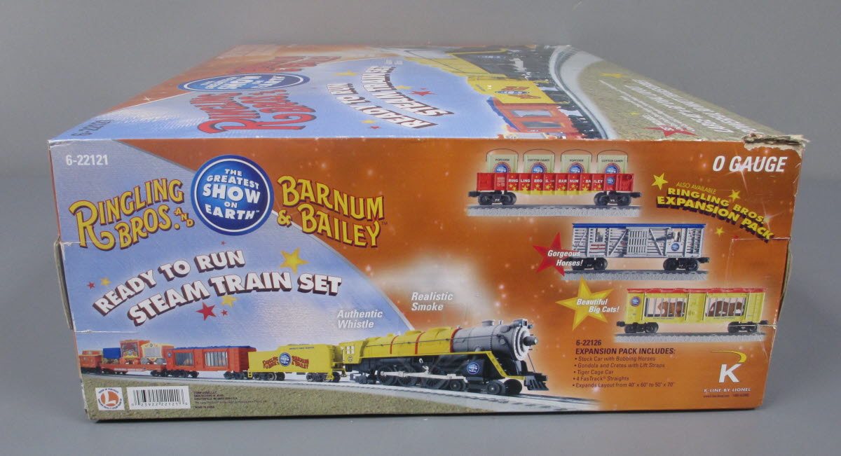 Lionel K-Line 6-22121 O Gauge Ringling Bros. Circus Steam Train Set #5