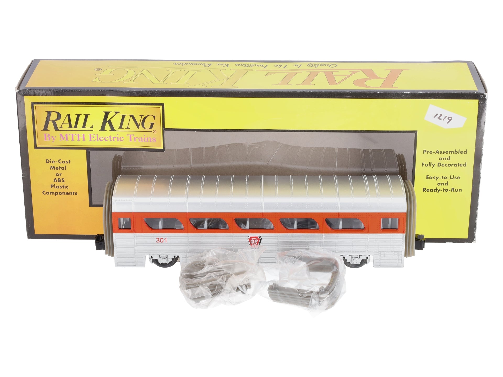 MTH 30-6178 O Gauge Pennsylvania Aerotrain Coach Car #301