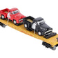 MTH 30-76670 O Union Pacific Flat Car with 2 '53 Ford Pickup Trucks