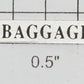 AMT 101-02 "Baggage" Name Plate with Holes-No Adhesive
