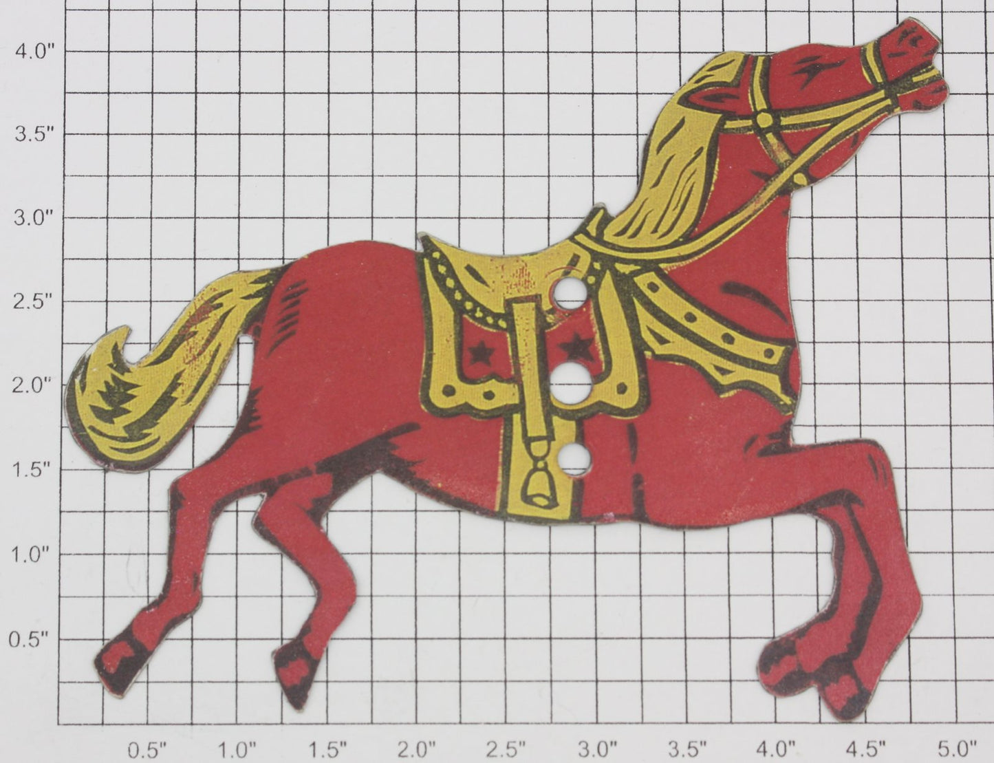 Gilbert 1931-99 Red and Yellow Horse for Hudson Erector Locomotive