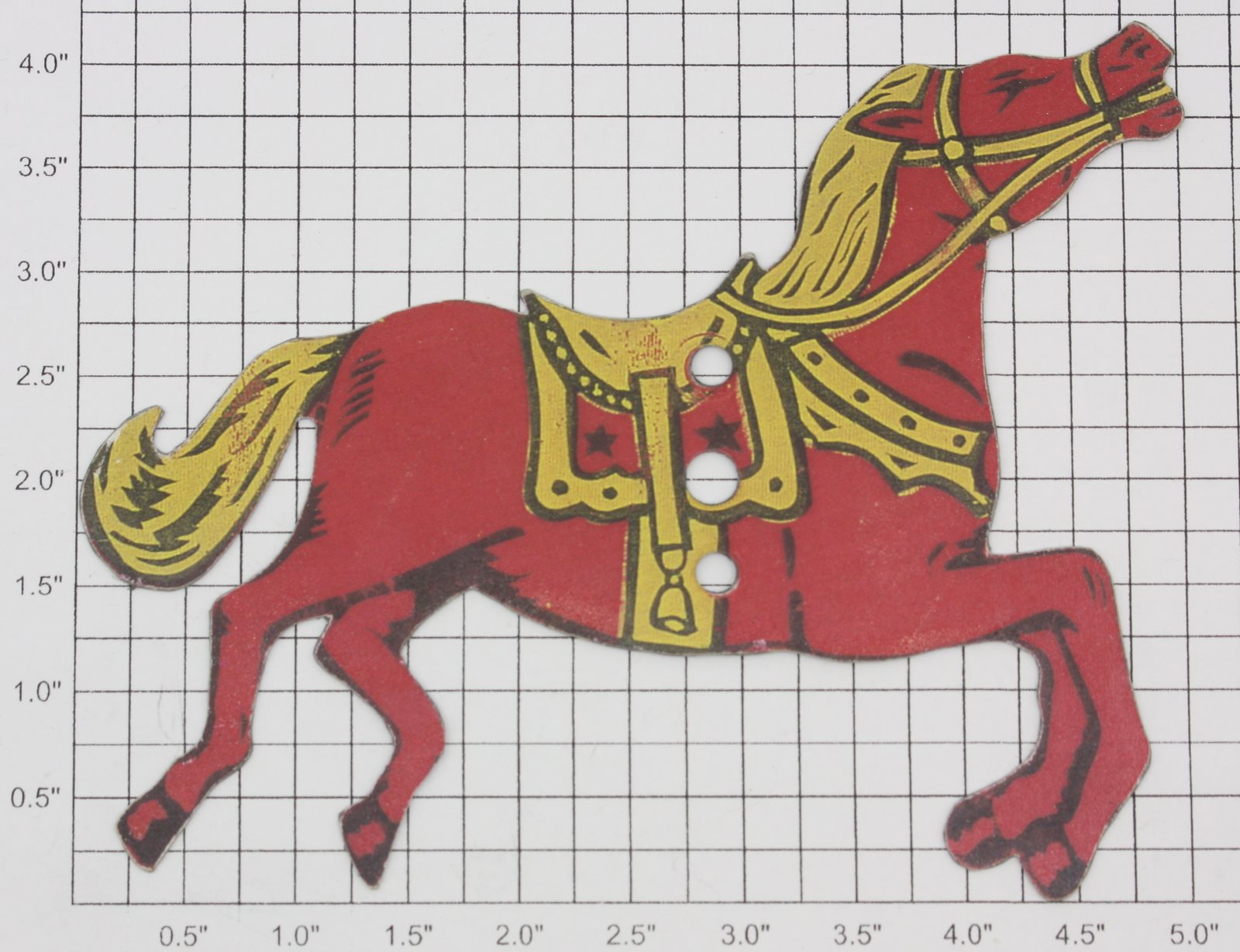 Gilbert 1931-99 Red and Yellow Horse for Hudson Erector Locomotive