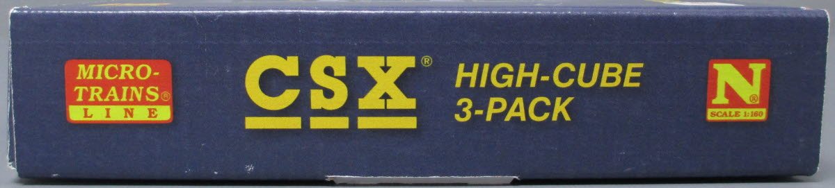 Micro-Trains 99301860 N CSX 60' Rib Side High-Cube Boxcar (Set of 3)