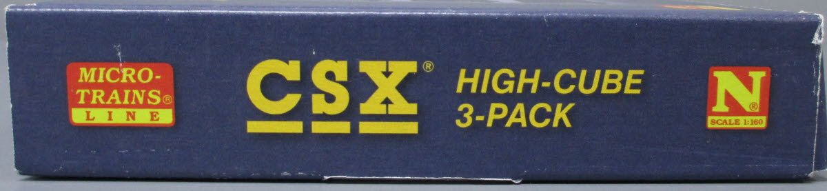 Micro-Trains 99301860 N CSX 60' Rib Side High-Cube Boxcar (Set of 3)