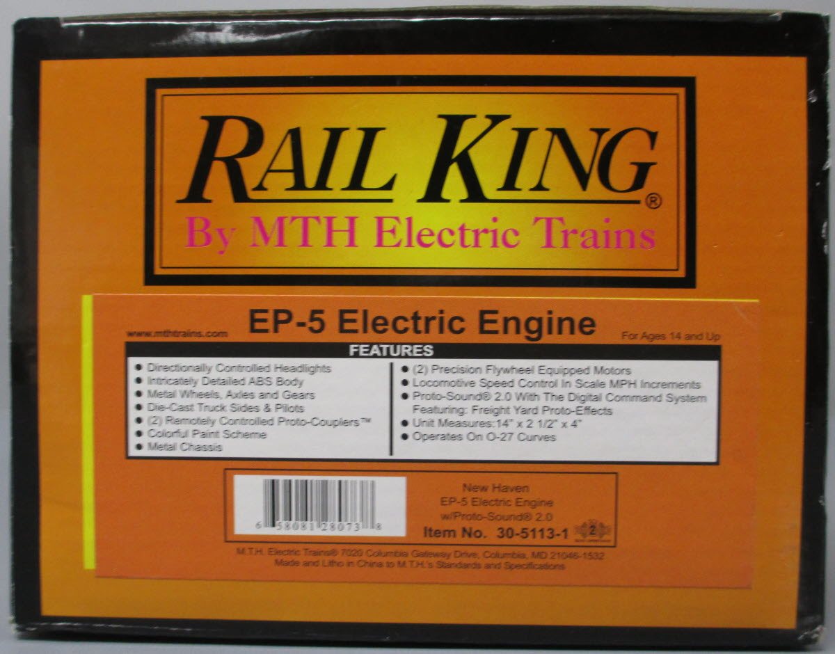 MTH 30-5113-1 New Haven EP-5 Electric Locomotive with Proto-Sound 2.0 #372