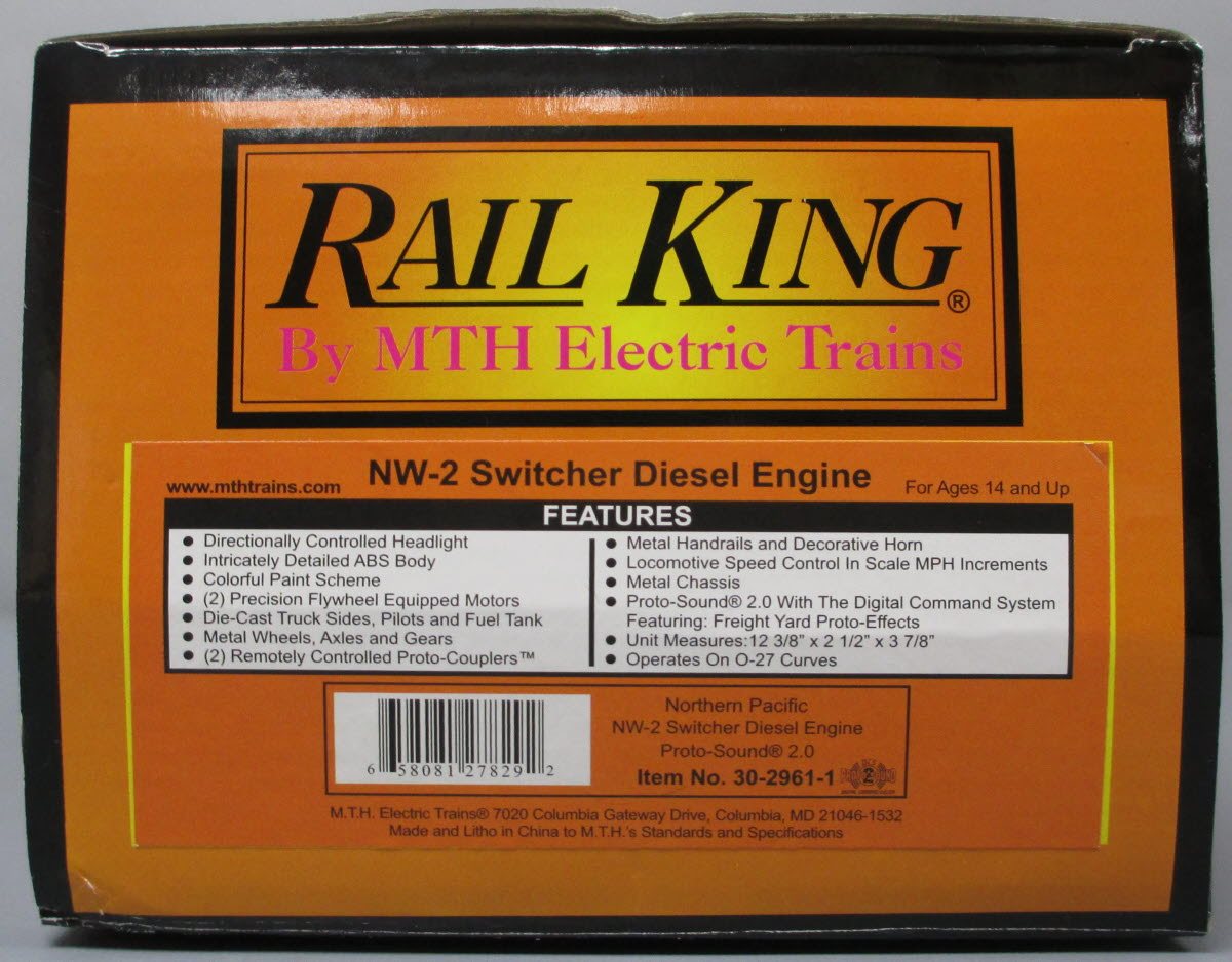 MTH 30-2961-1 Northern Pacific NW-2  Diesel Switcher w/Proto-Sound 2.0 #102
