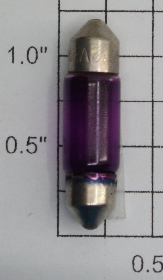 Acme 3021P 12V 3W 8 X 29mm T-2 1/4 Festoon Purple Light Bulb