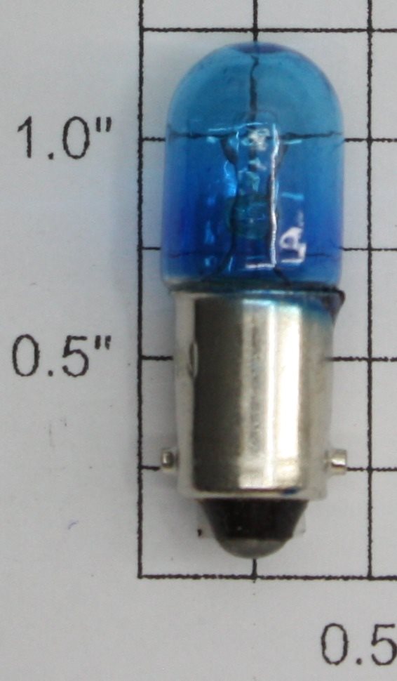 Acme 44B 6.3V .25A .9CP T3 1/4 Miniature Bayonet Base Blue Light Bulb