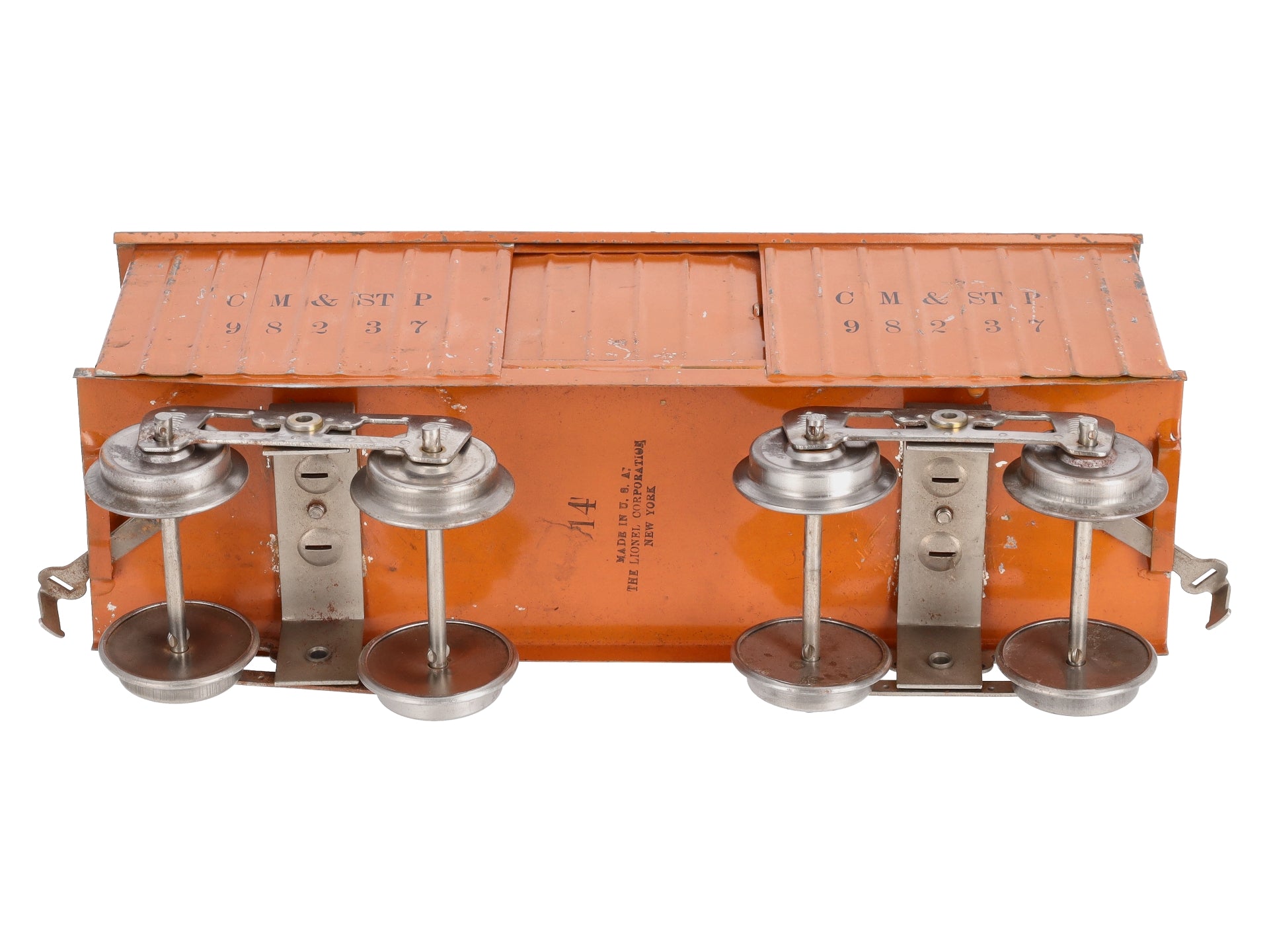 Lionel 14 Vintage Standard Gauge Chicago Milwaukee and St. Paul Boxcar