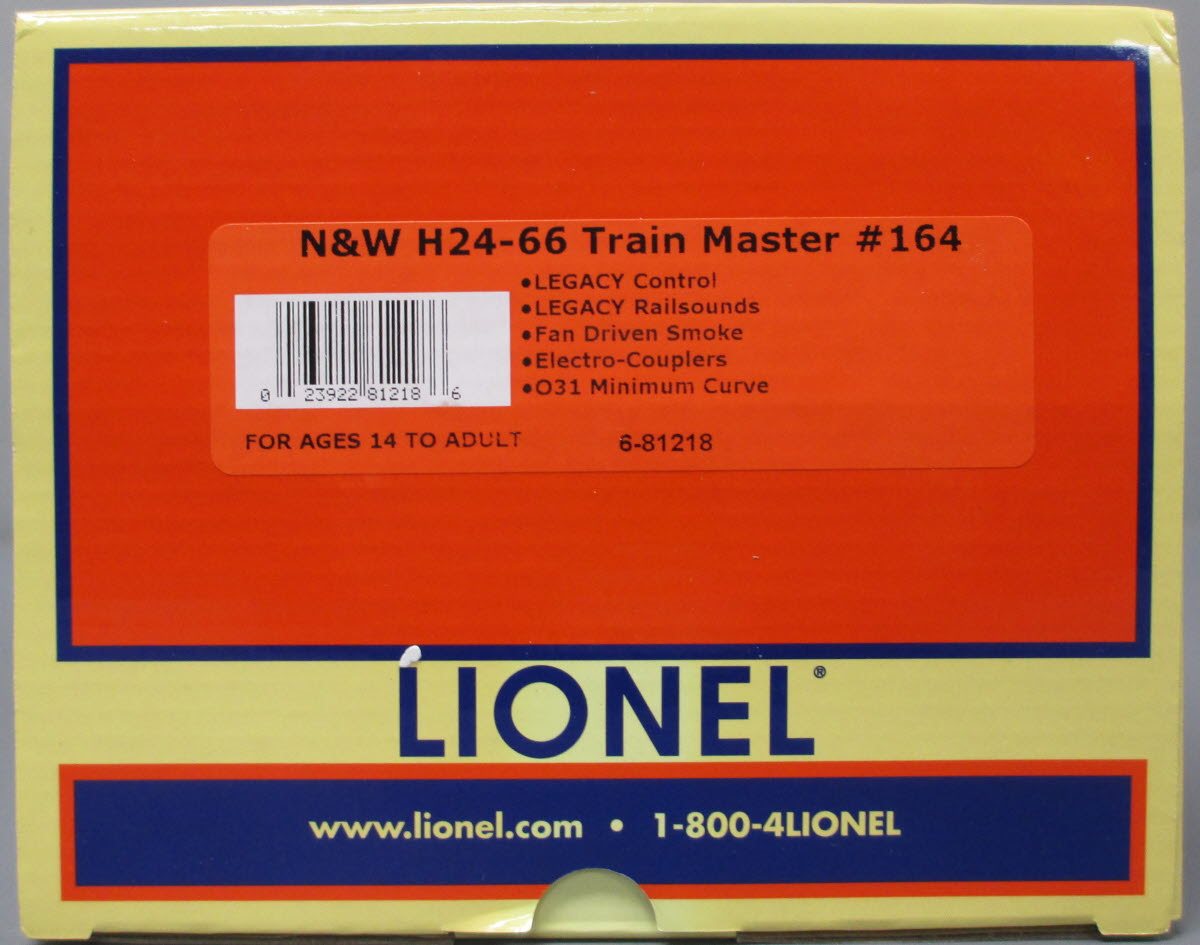 Lionel 6-81218 Norfolk & Western Legacy H-24-66 TM Diesel Locomotive #164