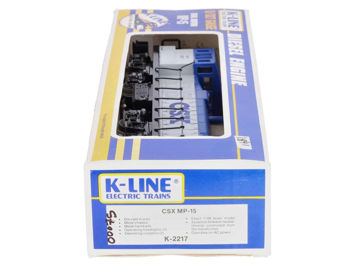 K-Line K2217 O Gauge CSX MP-15 Diesel Switcher #2217
