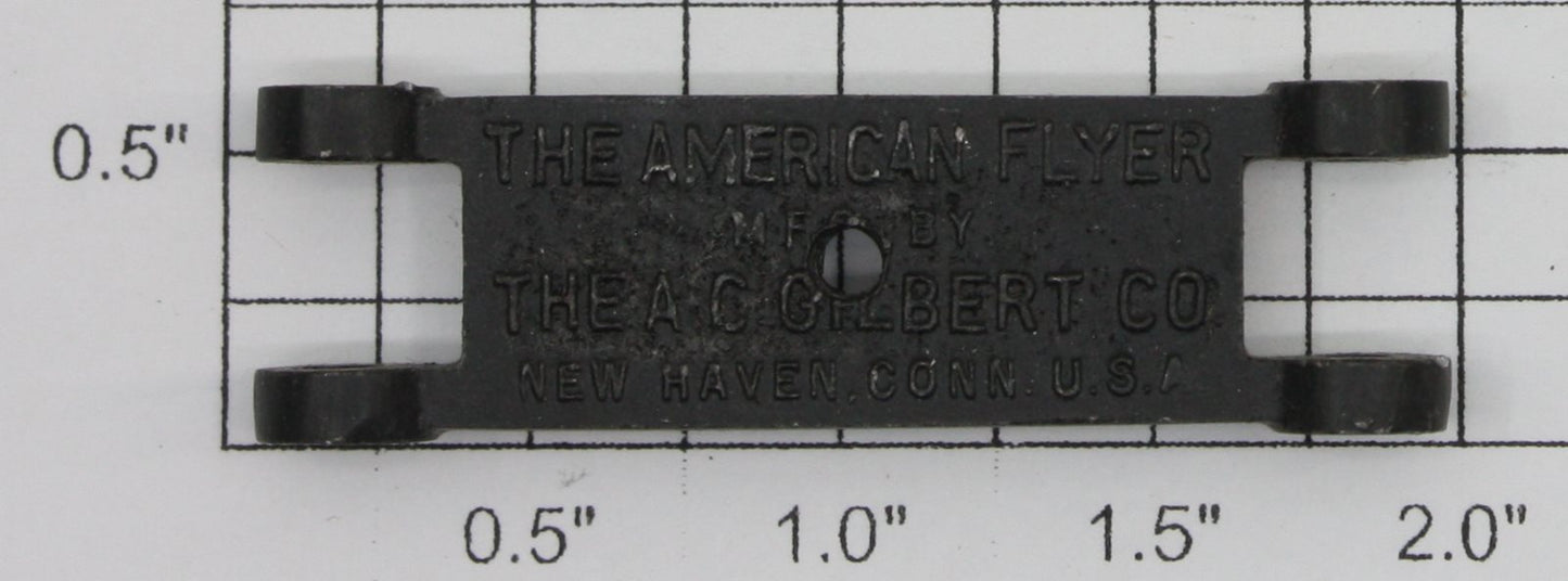 American Flyer PA10012 Die-Cast Nameplate with Manufacturer and Location