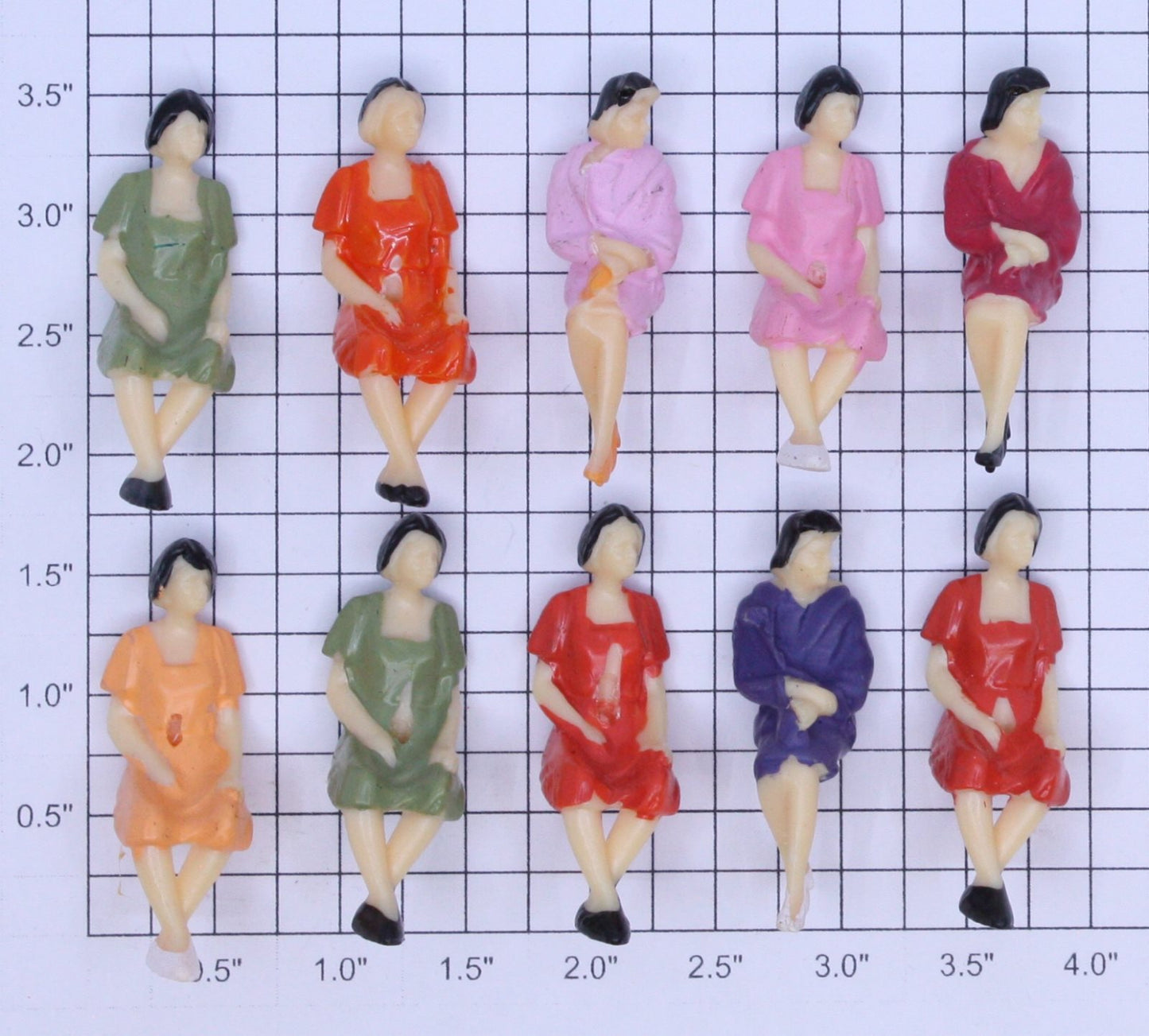 Acme 22-101 Seated Women Figure Assortment (Bag of 10)