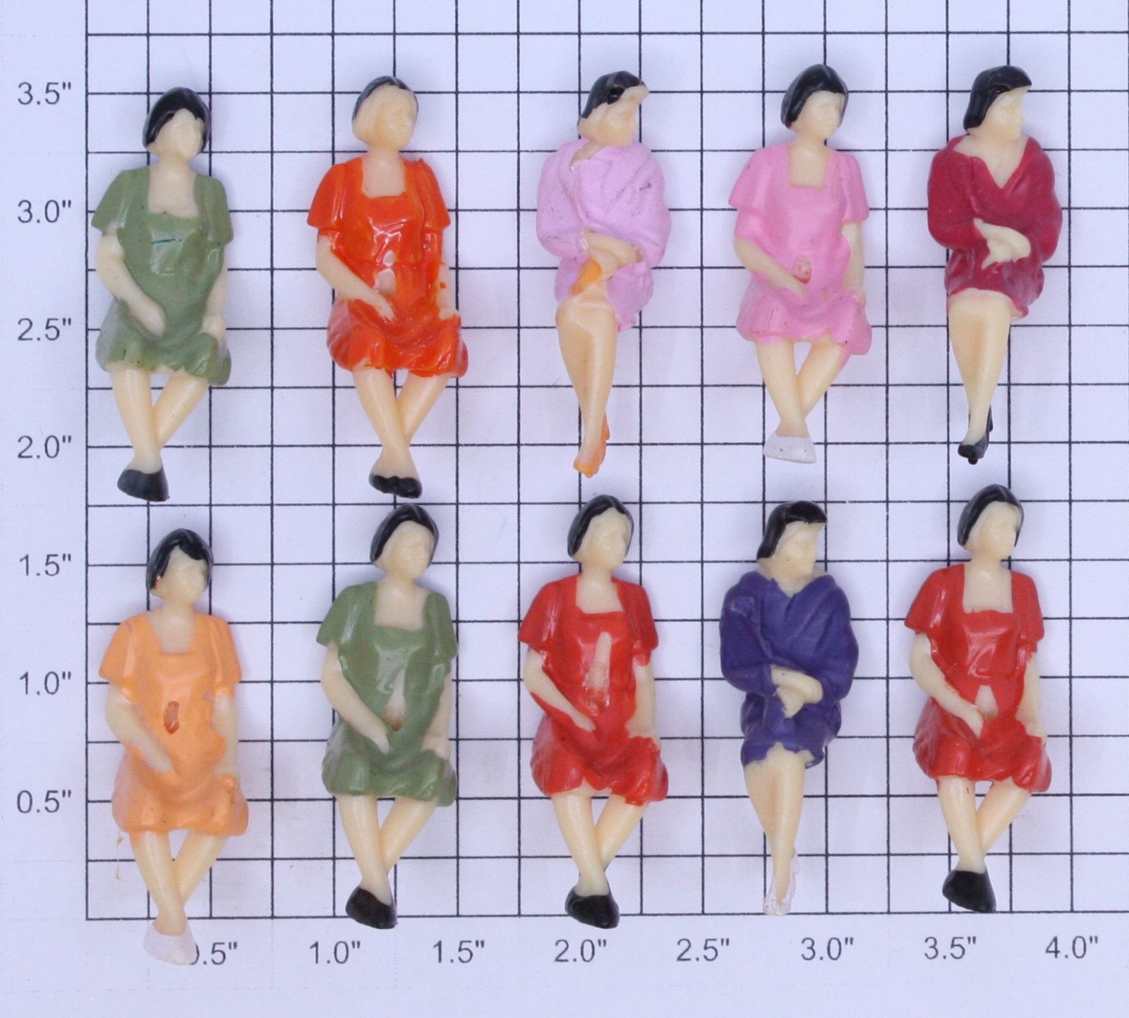 Acme 22-101 Seated Women Figure Assortment (Bag of 10)