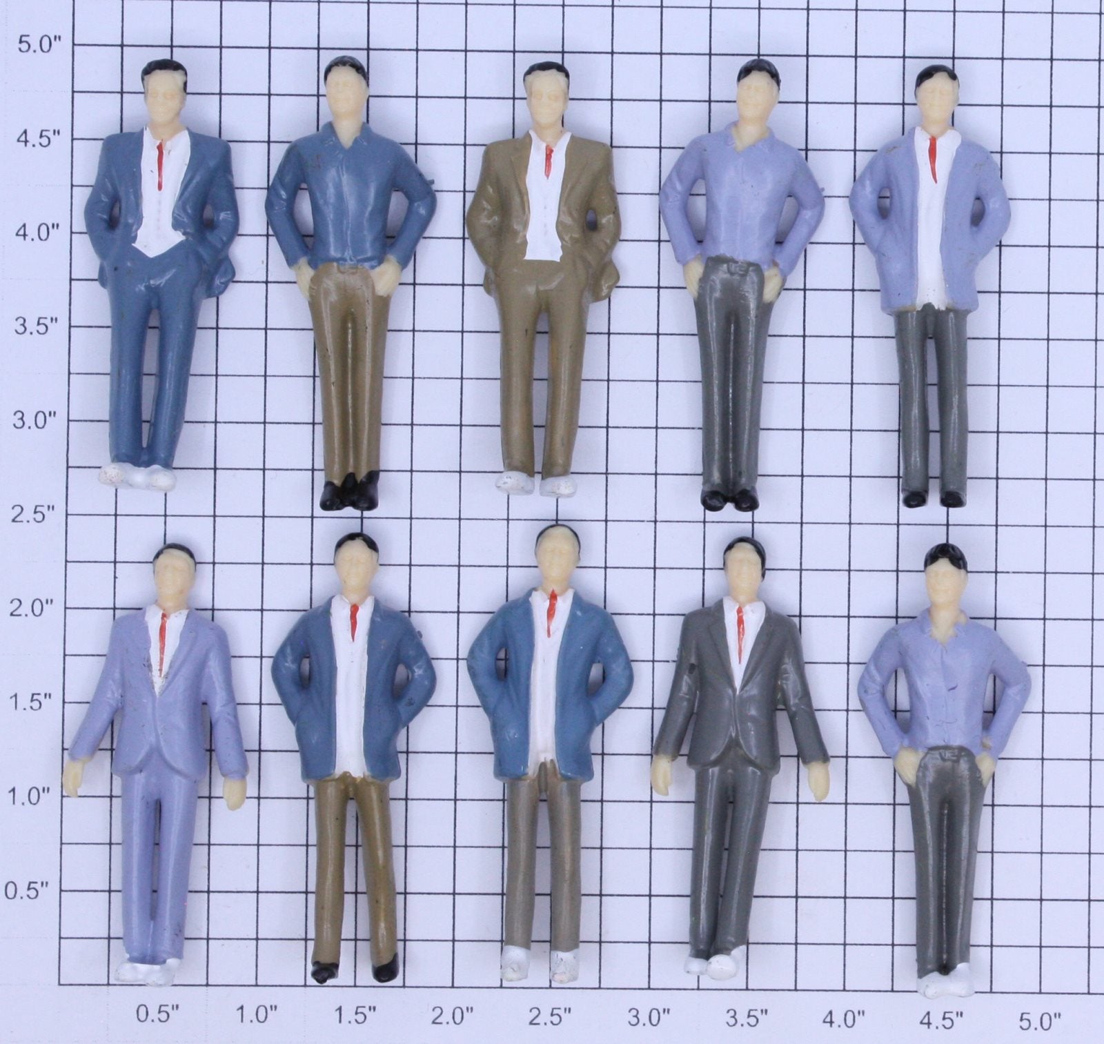 Acme 22-1255 Standing Male Figure Assortment (Bag of 10)