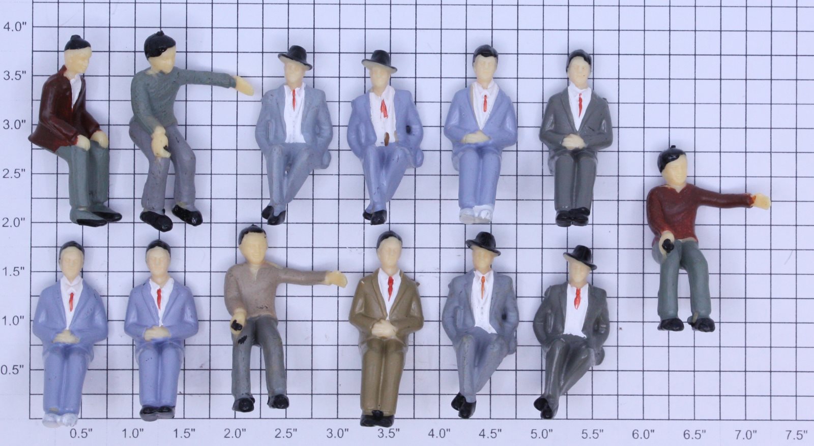 Acme 22-1122 Seated Male Figure Assortment (Bag of 13)
