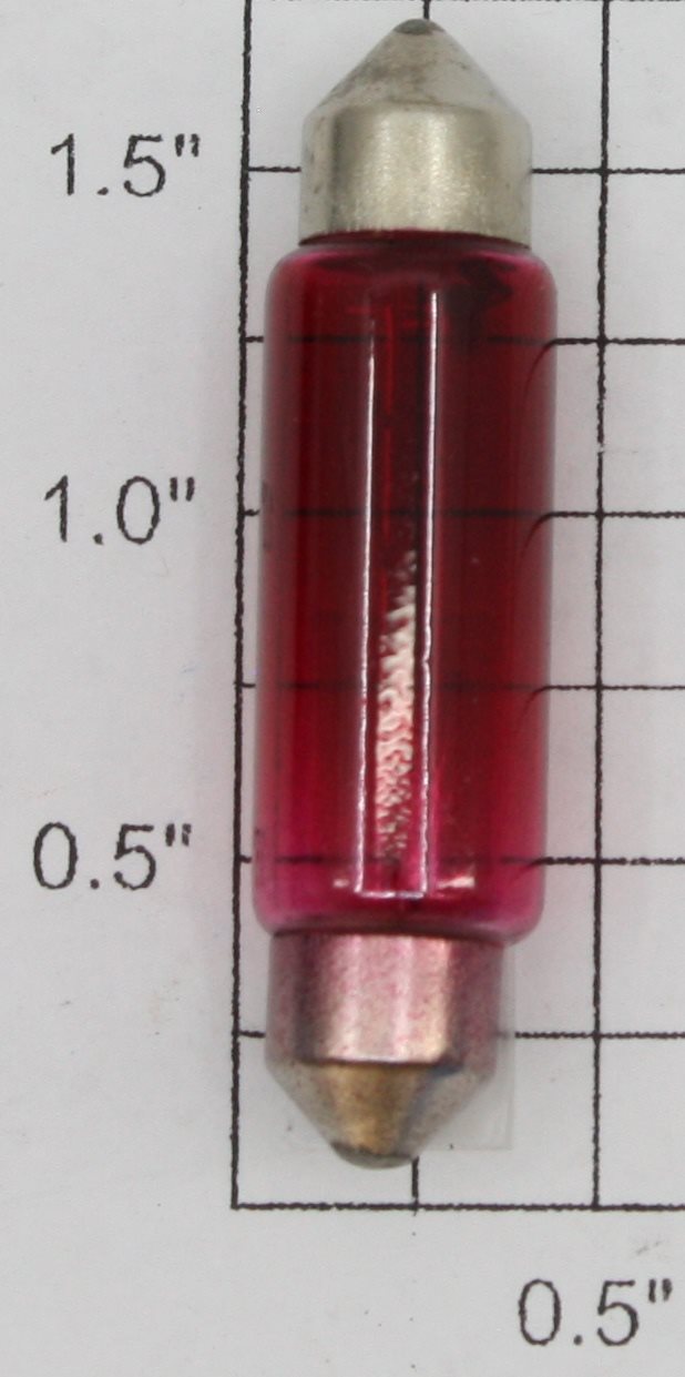 Acme E211-2R 12.8V .97A 12CP Red T3 Festoon Light Bulb