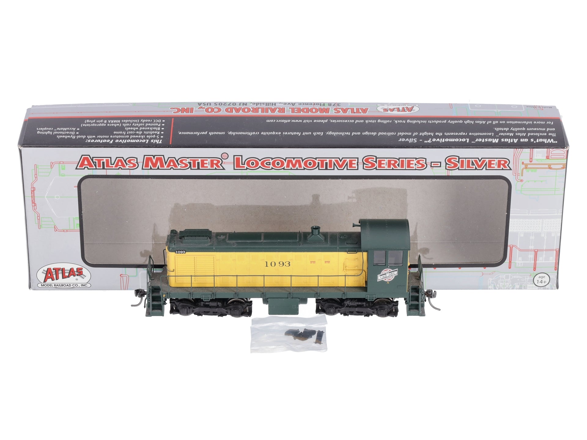Atlas 10002437 HO Chicago & North Western S-2 Locomotive (Green/Yellow) #1093
